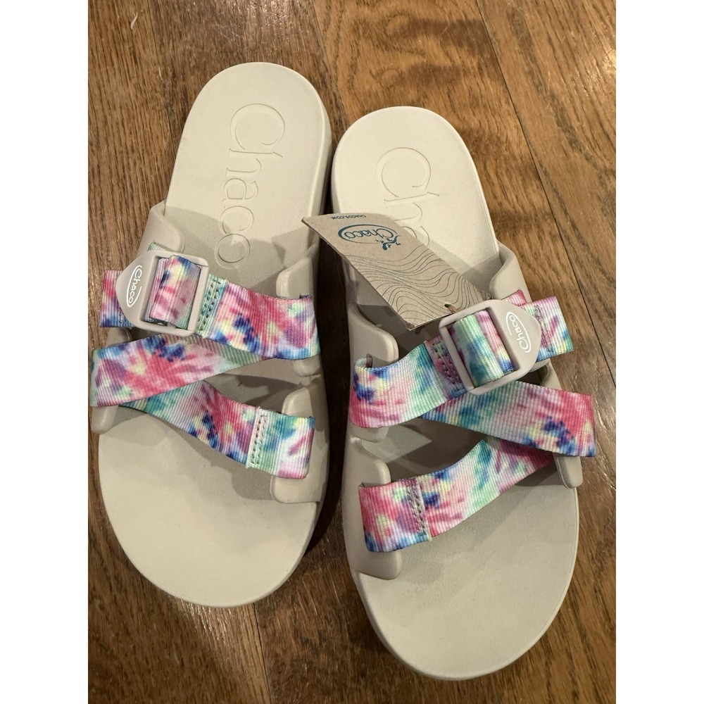 NWT Chacos Chillos Sandals Women's Size 10 Rainbow Tie Dye - Picture 5 of 5